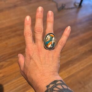 Unique sterling Multistone Spice Ring